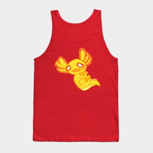 Gold albino axolotl mud puppy shirt Tank Top